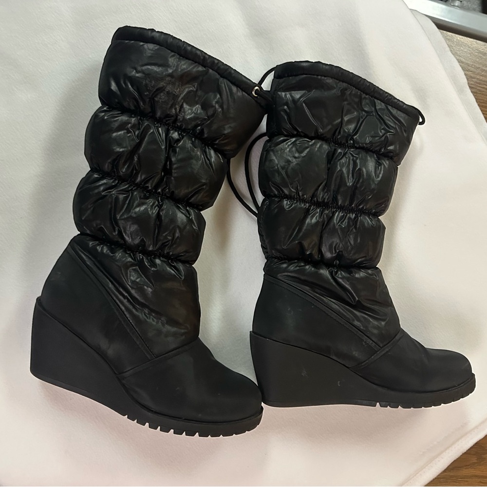 Mudd Jamie tall black wedge winter boots